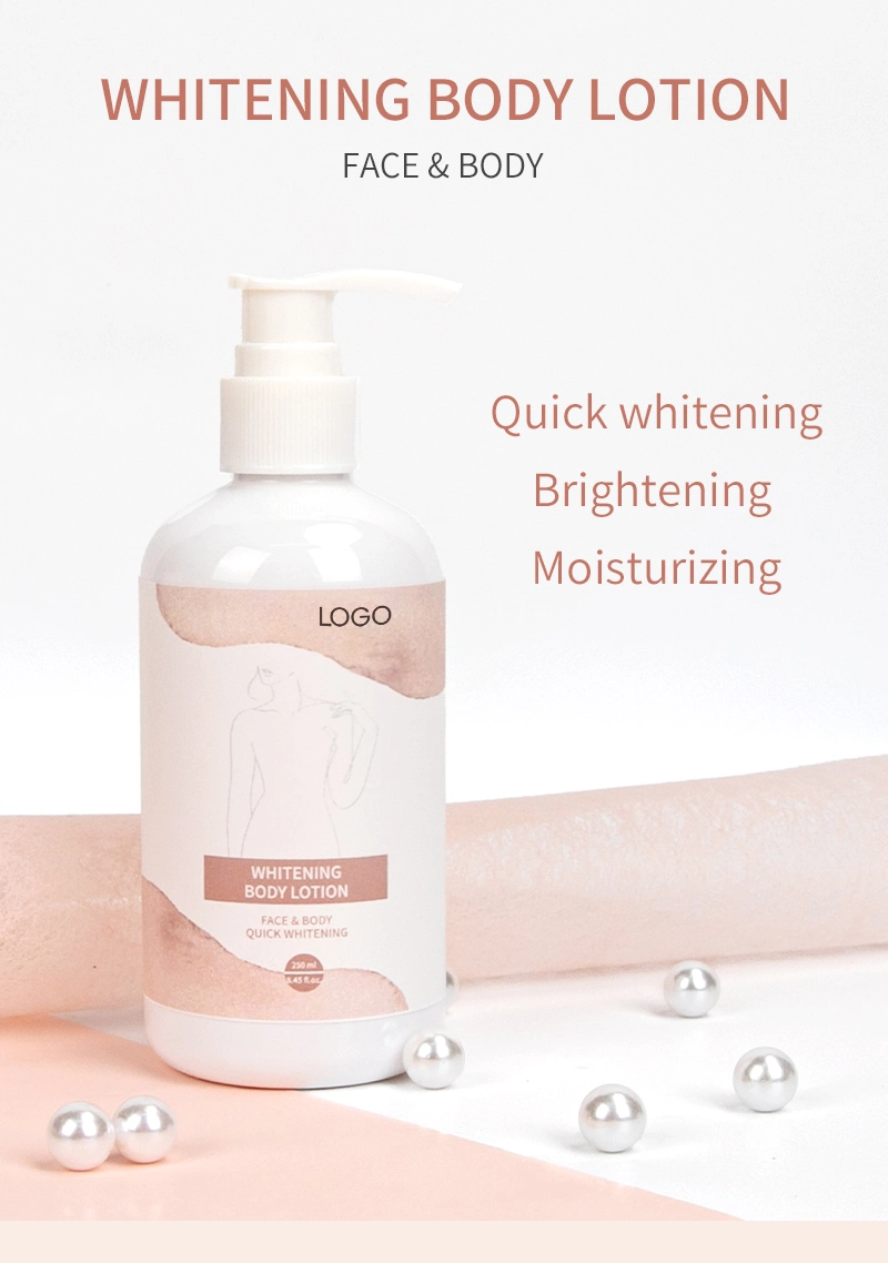 Customized White Face Cream Vegan Lightening Skin Care Organic Body Whitening Lotion